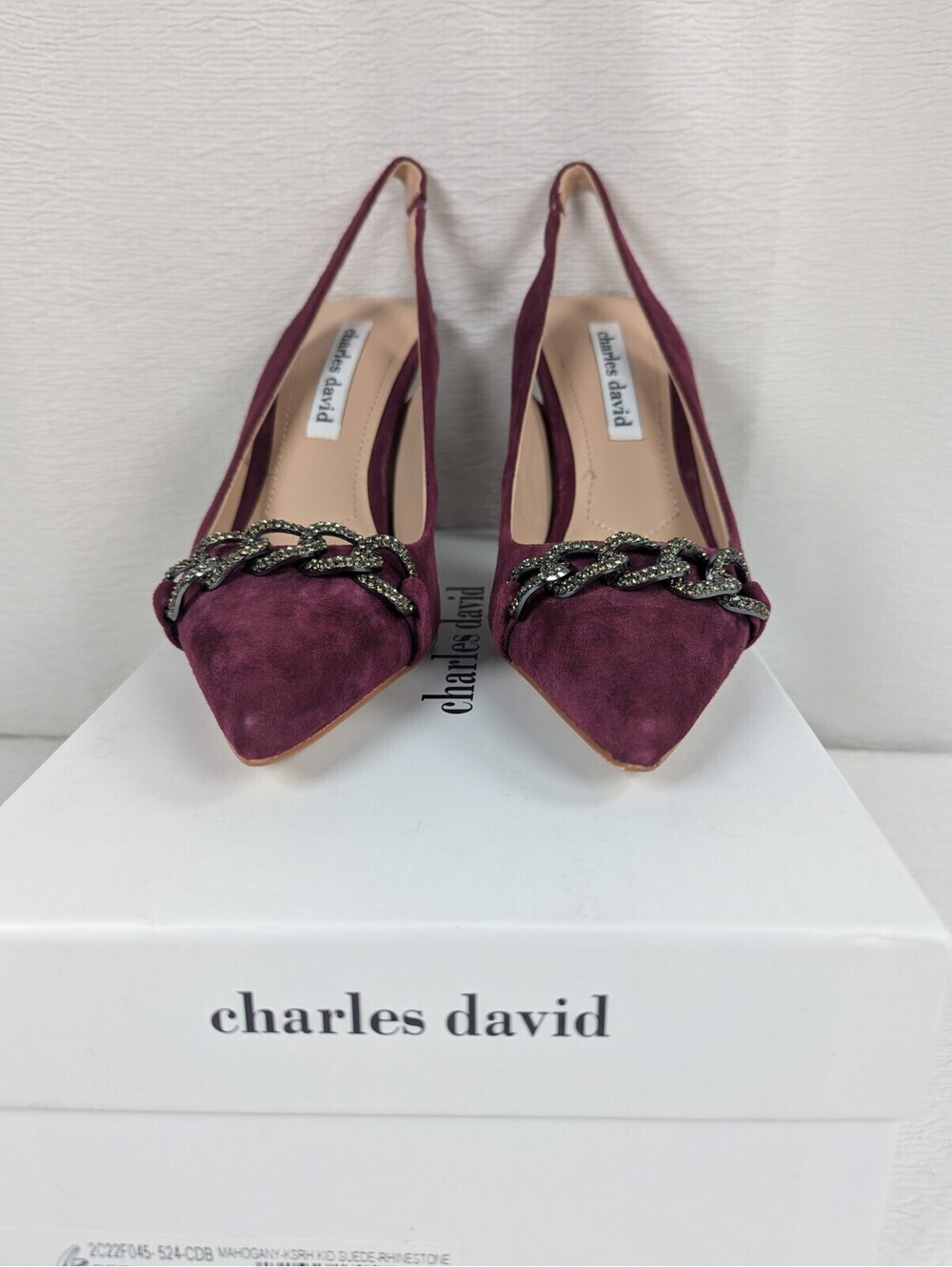 Charles David - Women's - Mahogany Suede Slingback Heels / Shoes - Size 9 M - Picture 3 of 16